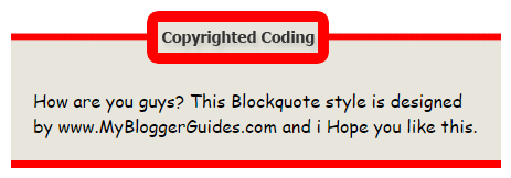 Blogger Blockquote Customization, Changing the blockquotes in blogger Blogger Blockquote Style 16
