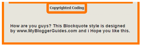 Lets customize blockquote style, Change blockquote style in blogger Blogger Blockquote Style 18