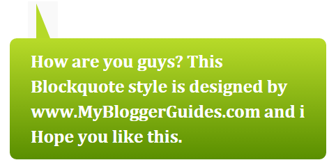 Change Blockquote Style in Blogger, Customize Blogger Blockquote Styles Blogger Blockquote Style 2