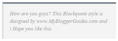 Stylish Blockquote Style in Blogger, Blogger Blockquote Customization Blogger Blockquote Style 22