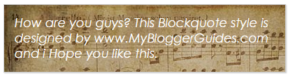 How To Customize Blockquote, Change Blogger Blockquote Skin Blogger Blockquote Style 26