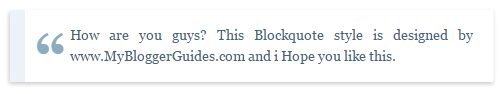 How To Customize Blockquote Style in Blogger, How To Change Blogger Blockquote Styles Blogger Blockquote Style 4