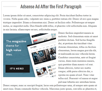adsense inside posts, adsense placement after first paragraph, first paragraph add adsense how to add adsense inside posts after first paragraph