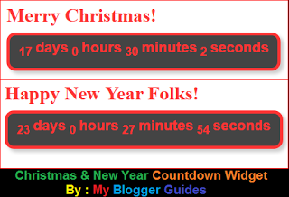 Christmas and Happy New Year Countdown Widget for Blogger Countdown Widget, Happy New Year, Merry Christmas