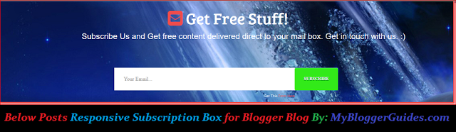 Add Responsive Subscription Box to Below Post Below Post Subscription Box, Responsive Subscription Box Widget for Blogger
