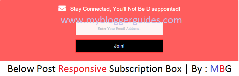 Subscription Box for Below Blogspot Posts Blogspot Subscribe Box, Blogger Below Post Subscribe Box, Subscription Box Widget